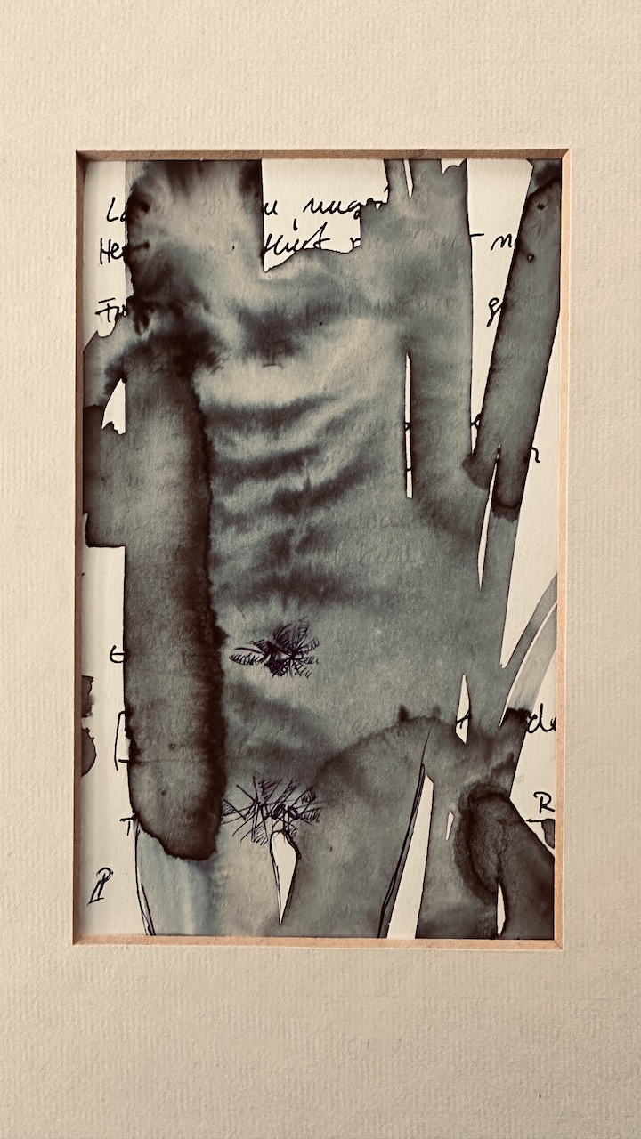 figure in woods | 11 X 18 cm